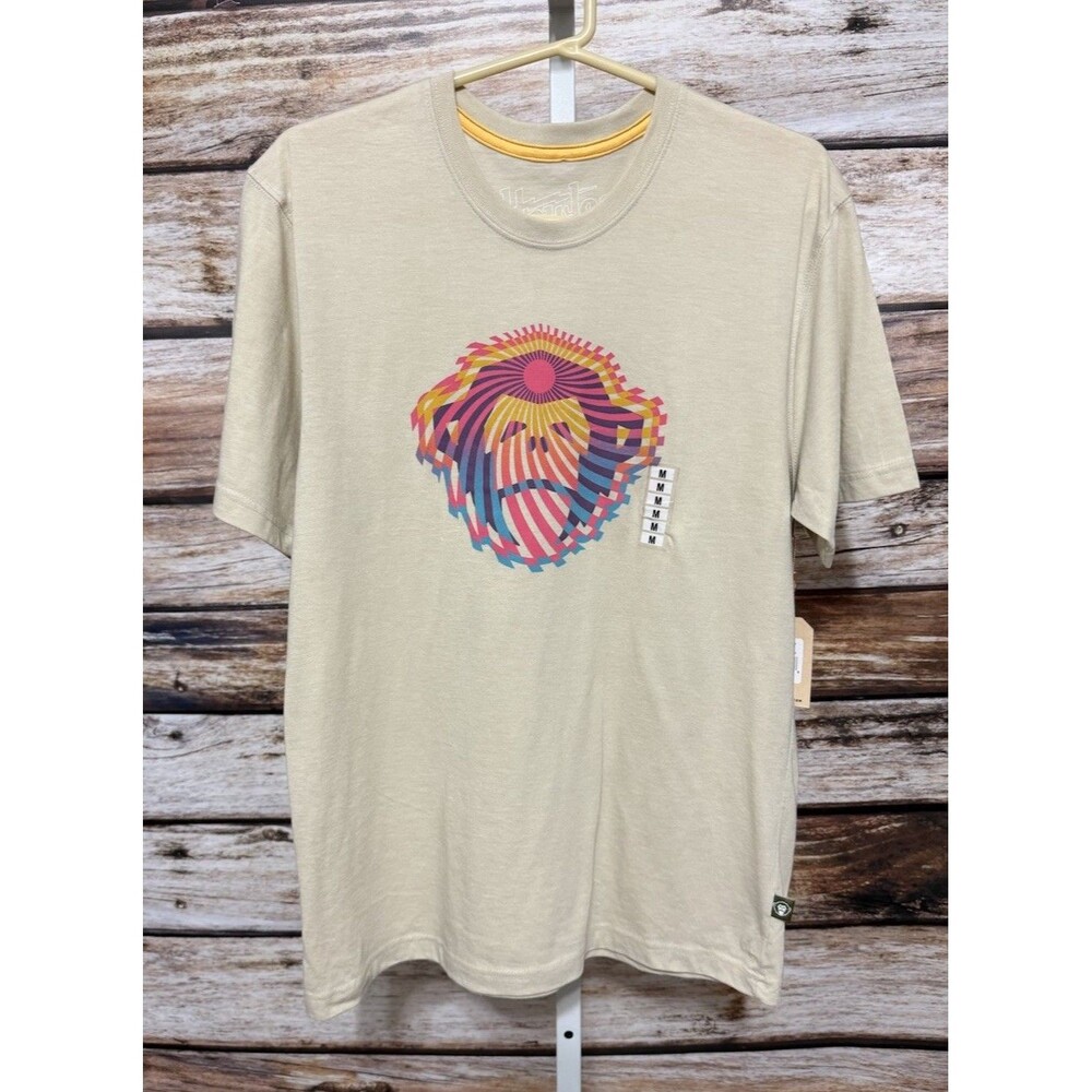 Howler Bros Men's Crewneck Graphic T-Shirt Medium Psychedelic Sand Logo NWT